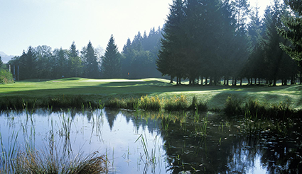 Kaiserwinkl Golf Teich Loch 12