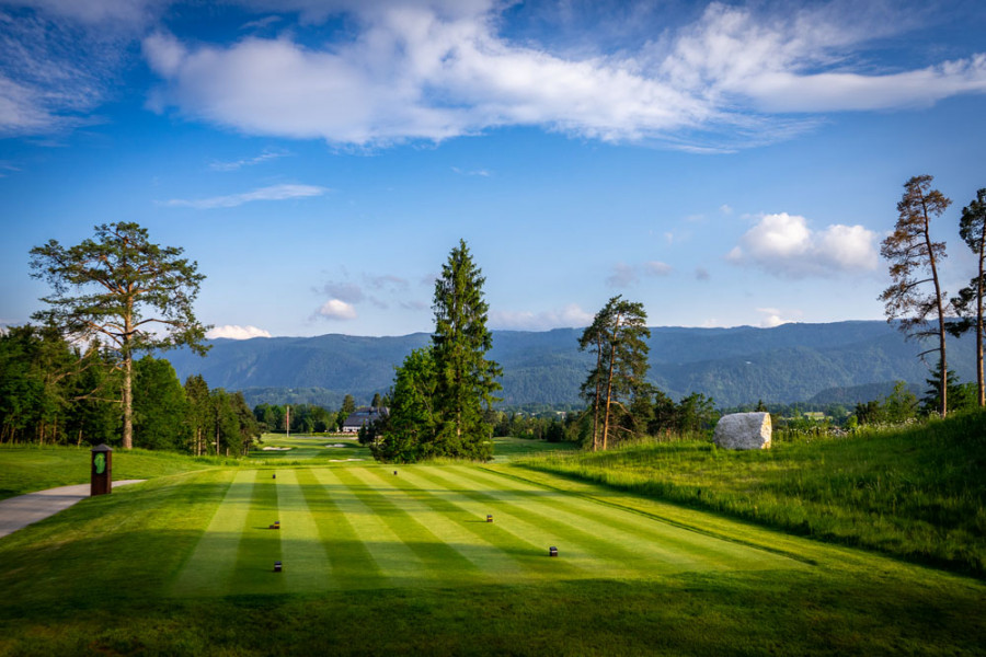 221 9th tee box on the Kings Course Royal Bled