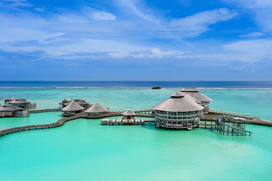 Soneva Jani Overseas by Mathias Dahlgren aerial view 2 taken by Sandro Bruecklmeier