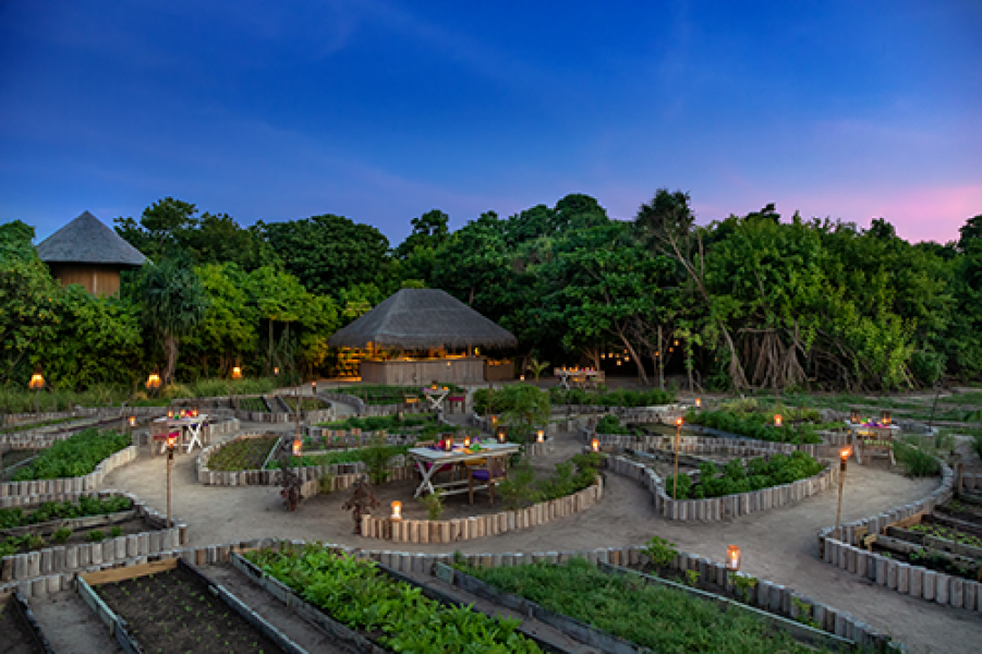 Soneva Jani So Wild by Diana Von Cranach aerial view taken by Sandro Bruecklmeier