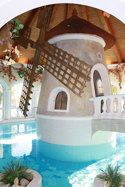 Windmuhle mit Whirlpool