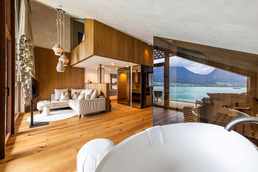 2024 07 01 Hotel Seevilla am Wolfgangsee Zimmer neu 4.Stockwerk photo by michaelgroessinger.com 1U1A6918 HDR web